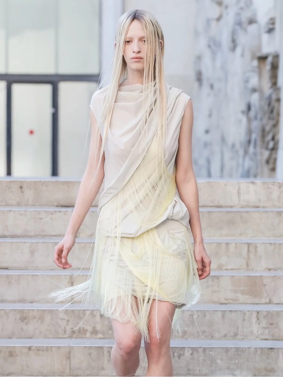 Rick Owens Pants - Rick Owens Cream Shorts White Fringe Detailing SS 19 Small 38 New wirh Tags Rare